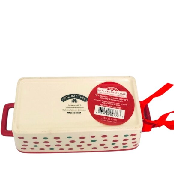 Mini Striped/Polka Dot Christmas Candy Dish - Picture 5 of 6